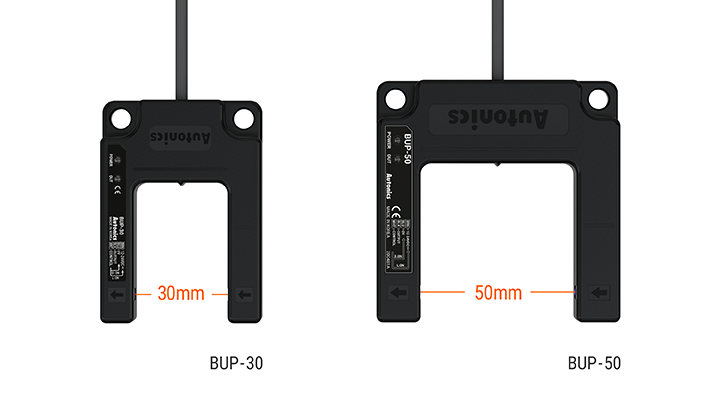 BUP-30、BUP-50 传感器，检测距离分别为 30mm 和 50mm