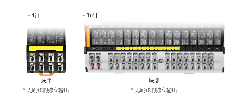 4针 : * 无跳线的独立输出, 16针 : * 无跳线的独立输出